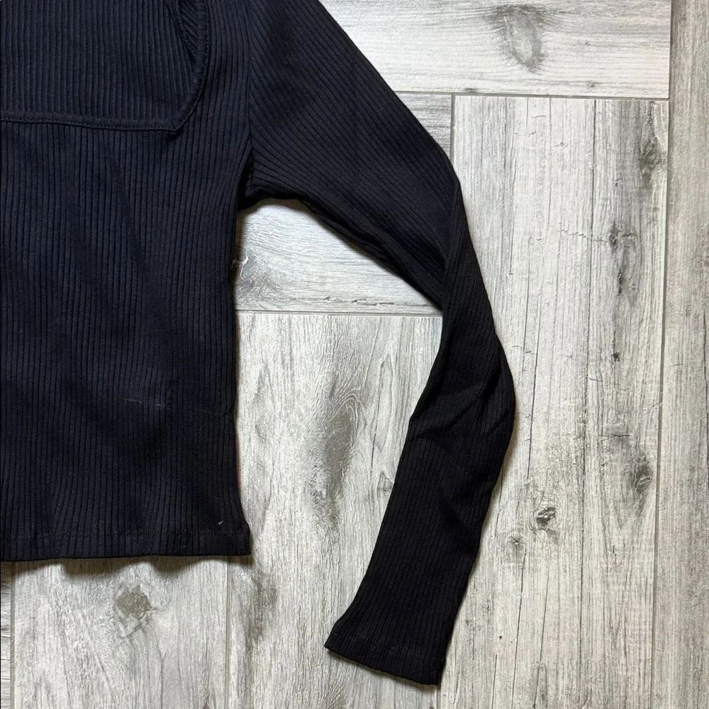 ASOS Black Ribbed Long Sleeve Top - Picture 4 of 6